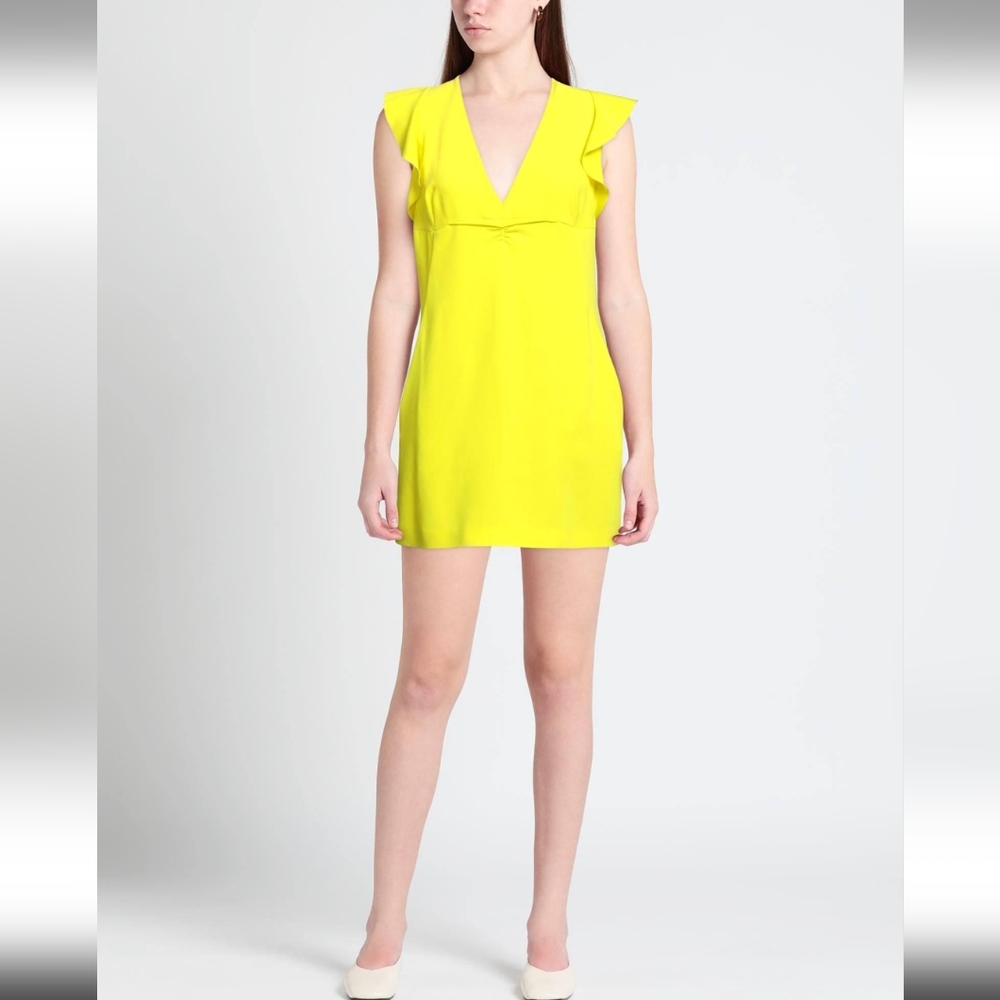 DSQUARED Acid Green Dress With Pockets